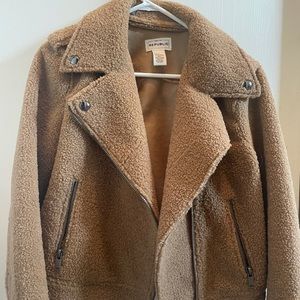Size large teddy moto jacket